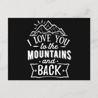 Ich Liebe dich in die Berge und zurück Postkarte