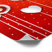Ich Liebe dich in Rot Poster (Ecke)