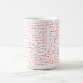 Ich liebe dich J — Personalisierter Anfangsbuchsta Kaffeetasse (Mittel)