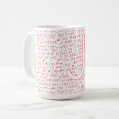 Ich liebe dich J — Personalisierter Anfangsbuchsta Kaffeetasse (Vorderseite Links)