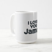 Ich liebe dich James Kaffeetasse (Vorderseite Links)