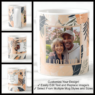 Ich liebe Dich Jeder Person Geburtstag Foto Tasse 