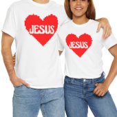 Ich liebe dich Jesus Pixel Art T-Shirt
