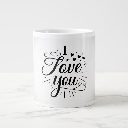 ich liebe dich Jumbo-Tasse (Vorderseite)