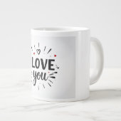 Ich liebe dich Jumbo-Tasse (Vorderseite Rechts)