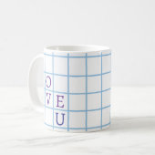 "Ich liebe dich" Kaffeetasse (Vorderseite Links)