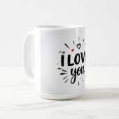 Ich liebe dich kaffeetasse (Vorderseite Links)