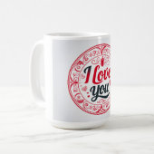 Ich liebe Dich Kaffeetasse (Vorderseite Links)