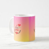 Ich liebe dich kaffeetasse (Vorderseite Links)