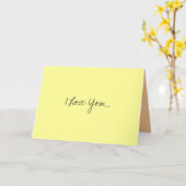 Ich Liebe dich... Karte (Gelbe Blume)