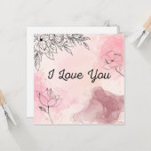 Ich liebe dich Karte (Vorderseite/Rückseite Beispiel)
