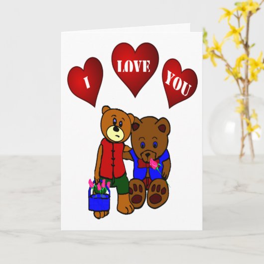 ICH LIEBE DICH KARTE (Gelbe Blume)