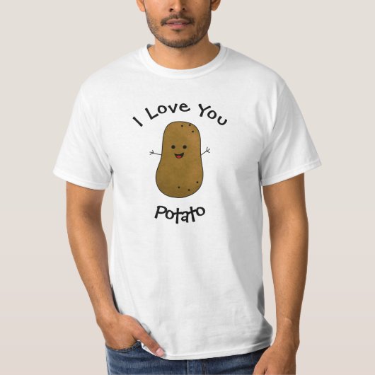 Ich liebe dich Kartoffel T-Shirt (Vorderseite)