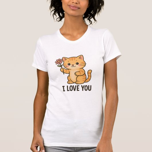 Ich liebe dich Kätzchen T-Shirt (Vorderseite)