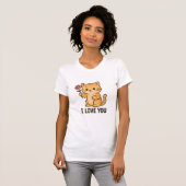 Ich liebe dich Kätzchen T-Shirt (Vorne ganz)