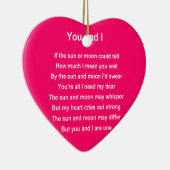 Ich Liebe dich Keramik Ornament (Rechts)