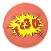 Ich Liebe dich Keramikknauf (Vorderseite)