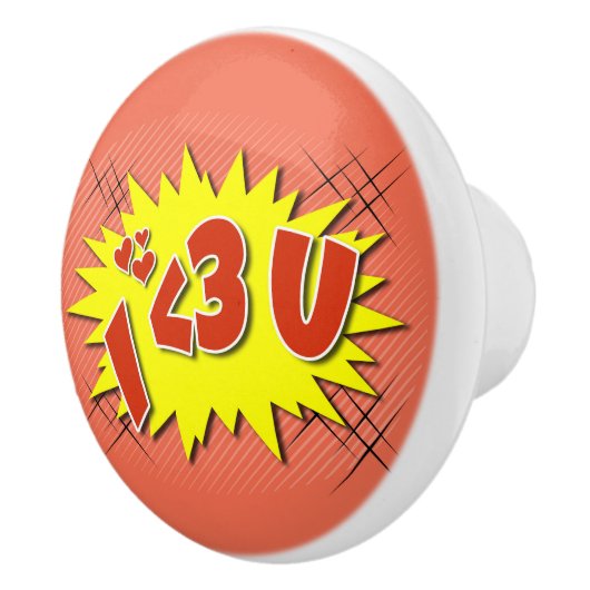 Ich Liebe dich Keramikknauf (Rechts)