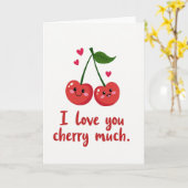Ich liebe dich Kirsche sehr Karte (Gelbe Blume)