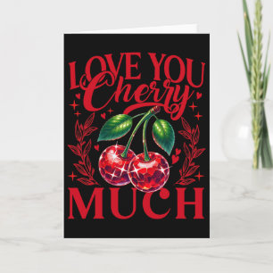 Ich liebe dich Kirsche Viel Erdbeer Herz Disco Ll Karte