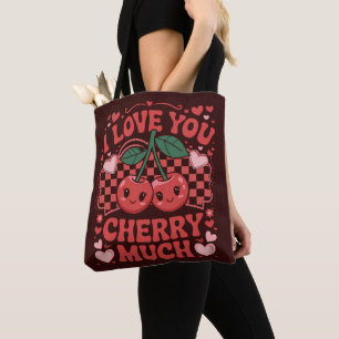 Ich liebe dich Kirsche viel Groovy Süße Frucht Val Tasche