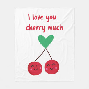Ich liebe dich Kirsche viel Valentinstag Fleecedecke