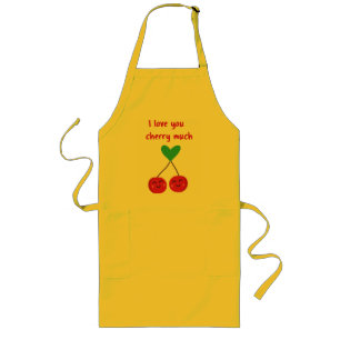 Ich liebe dich Kirsche viel Valentinstag Lange Schürze