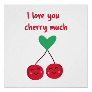 Ich liebe dich Kirsche viel Valentinstag Poster
