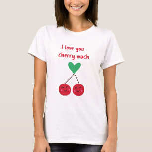 Ich liebe dich Kirsche viel Valentinstag T-Shirt