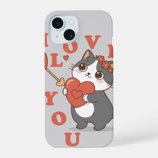 Ich liebe dich Kitty iPhone 15 Hülle (Rückseite)