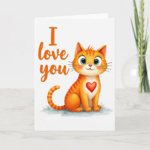 Ich liebe dich Kitty Katze Karte