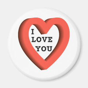 ICH LIEBE DICH KNÖPFE MAGNET