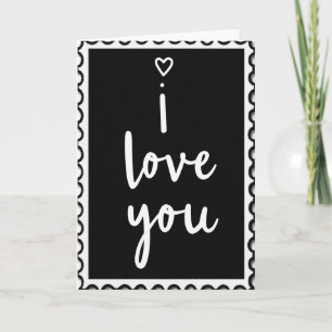 Ich liebe dich Kraftpapier-Look-Karte Karte