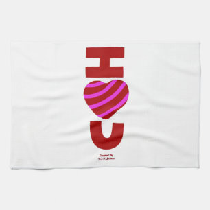 Ich liebe dich Küchenhandtuch Geschirrtuch