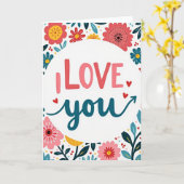 Ich liebe dich kunstvolle Karte (Gelbe Blume)