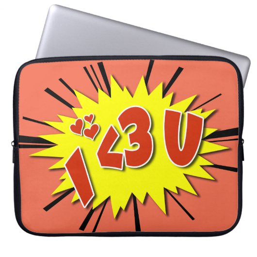 Ich Liebe dich Laptopschutzhülle (Vorderseite)