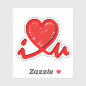 Ich liebe Dich - Liebe  Aufkleber (Blatt)
