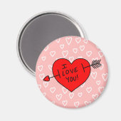 Ich Liebe dich! Magnet (Vorderseite/Rückseite)