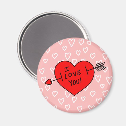 Ich Liebe dich! Magnet (Vorderseite/Rückseite)