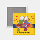 Ich liebe Dich! Magnet (Vorderseite/Rückseite)