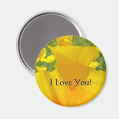 Ich Liebe dich! Magnet Orange Poppy Blume Magnete (Vorderseite/Rückseite)