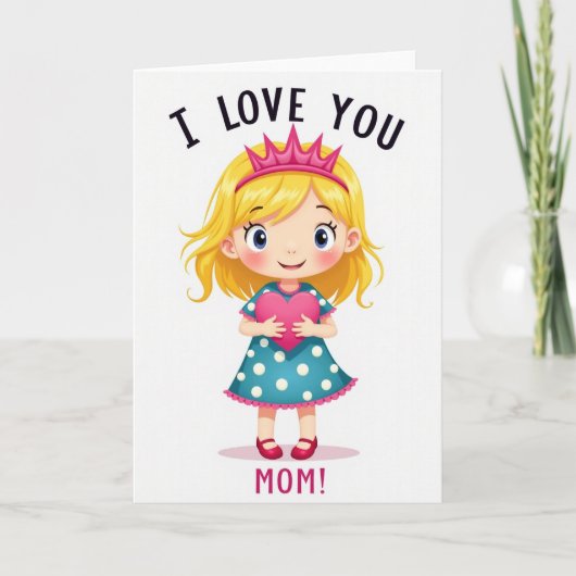 Ich liebe dich Mama Beste Karte (Vorderseite)