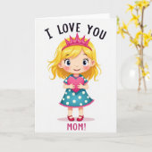 Ich liebe dich Mama Beste Karte (Gelbe Blume)