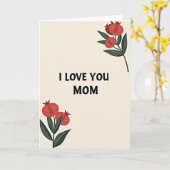 Ich liebe Dich Mama Botanische Karte (Gelbe Blume)