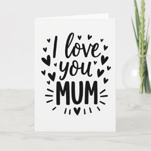 Ich liebe dich, Mama, einfache Karte