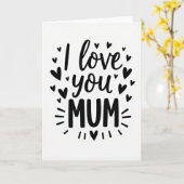 Ich liebe dich, Mama, einfache Karte (Gelbe Blume)