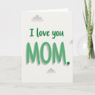 Ich liebe dich Mama Einfache süße Karte