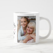 Ich liebe dich Mama | Elegant Script 2 Foto-Collag Jumbo-Tasse (Rechts)