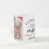 Ich liebe dich Mama | Elegant Script 2 Foto-Collag Mattglastasse (Vorderseite Links)