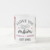 Ich liebe dich Mama | Elegant Script 2 Foto-Collag Mattglastasse (Mittel)
